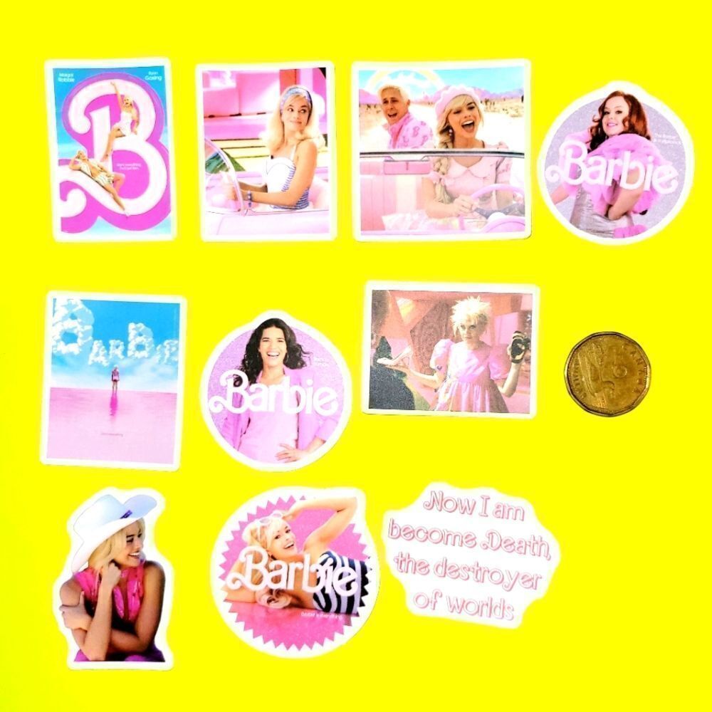 3/$20 Brand New 10x Waterproof Barbie Movie Stickers #4